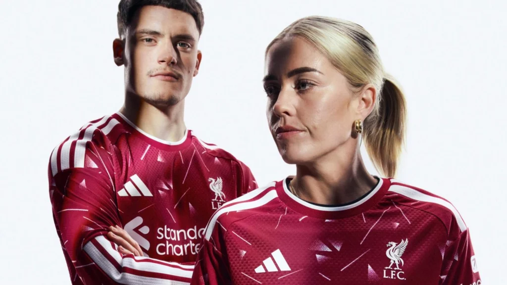 เสื้อเหย้า Liverpool ฤดูกาล 2026–27 สีแดงลายเรขาคณิตจาก adidas